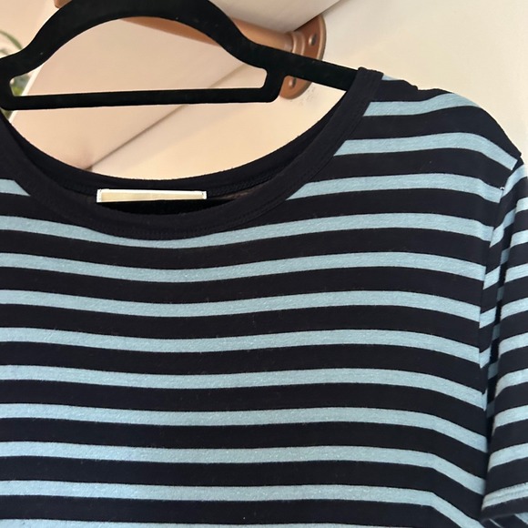 Michael Kors Women's Striped Maxi Dress, Casual, T-Shirt Style, Lightweight - Picture 3 of 8